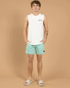 Skylark Bind Elastic Waist Shorts Mint Discount