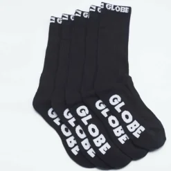 Globe Out Crew Socks 5 Pack Black Hot