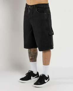 Wndrr Booster Denim Shorts Washed Black Outlet