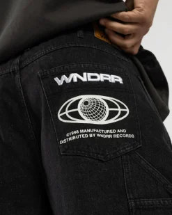 Wndrr Booster Denim Shorts Washed Black Outlet
