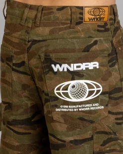 Wndrr Booster Denim Shorts Camo New