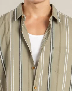 Lucid Botany Short Sleeve Shirt Olive Online