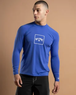 Billabong Boxed Arch Long Sleeve Rash Vest Cobalt