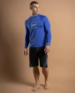 Billabong Boxed Arch Long Sleeve Rash Vest Cobalt