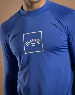 Billabong Boxed Arch Long Sleeve Rash Vest Cobalt