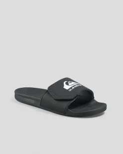 Quiksilver Boys' Sunset Adjust Slides Black