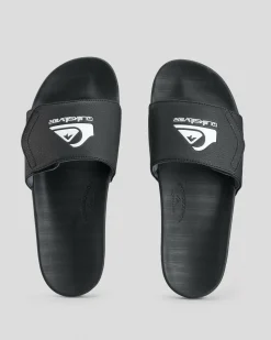 Quiksilver Boys' Sunset Adjust Slides Black