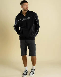 Billabong Bracket 1/4 Zip Sweatshirt Black Hot