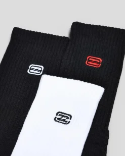 Billabong Bracket Wave Socks 3 Pack Multi Sale