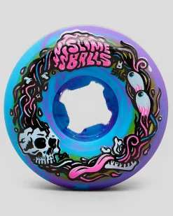 Slimeball Brains Speed 54mm Skateboard Wheels Blue/ Purple Hot