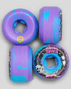 Slimeball Brains Speed 54mm Skateboard Wheels Blue/ Purple Hot