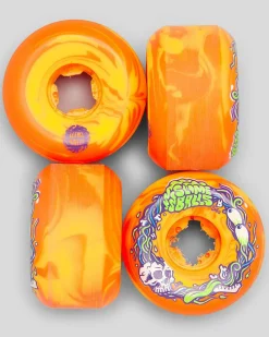 Slimeball Brains Speedballs 56mm Skateboard Wheels Orange/ Yellow New