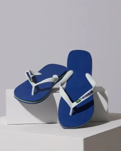 Havaianas Brazil Logo Thongs Marine Blue Discount