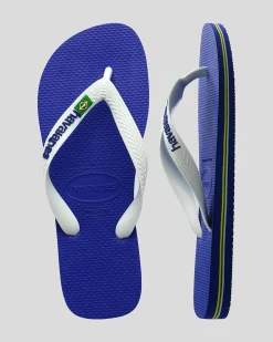 Havaianas Brazil Logo Thongs Marine Blue Discount