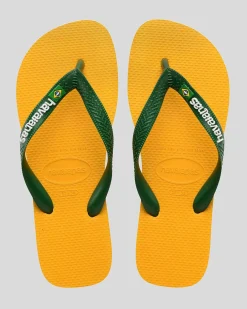 Havaianas Brazil Logo Thongs Pop Yellow Discount