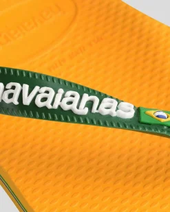 Havaianas Brazil Logo Thongs Pop Yellow Discount