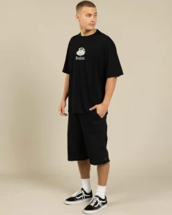 Threadheads Breakfast Coffee Oversized T-Shirt Black Outlet