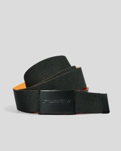 Rusty Bright Side Revo Web Belt Black/persimmon Orange Discount