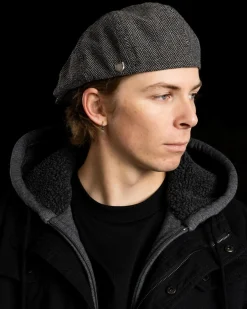 Brixton Brood Newsboy Cap Grey/black Outlet