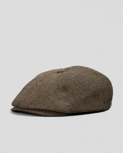 Brixton Brood Newsboy Cap Brown/khaki Discount