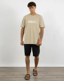 Quiksilver Bubble Check T-Shirt Plaza Taupe Online
