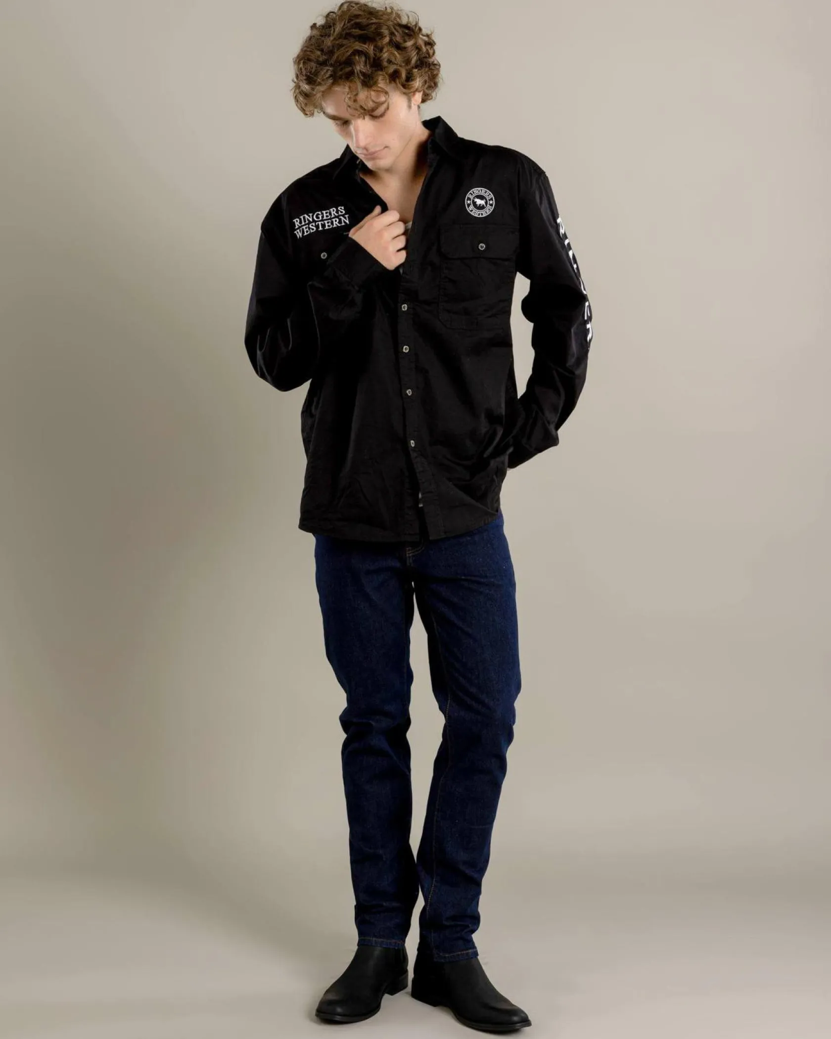 Ringers Western Burke Slim Taper Jeans Dark Blue Best