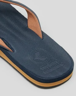 Kustom Burleigh Thongs Navy Heather Online