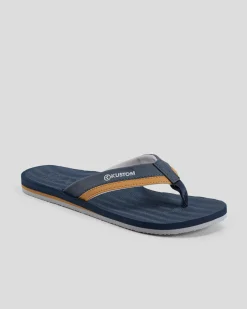 Kustom Burleigh Thongs Navy Heather Clearance