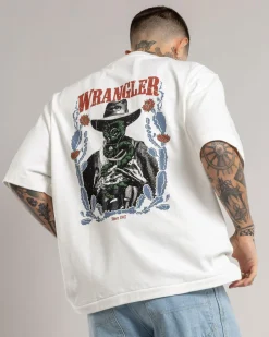 Wrangler Cactus Cowboy Boxcar T-Shirt Vintage White
