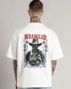 Wrangler Cactus Cowboy Boxcar T-Shirt Vintage White