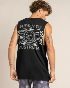 Jacks Camoflow Muscle Tank Black