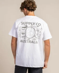 Jacks Camoflow T-Shirt White Clearance