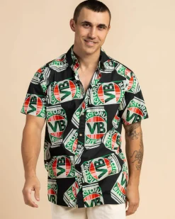 Victor Bravo's Can 2 Short Sleeve Shirt Black New