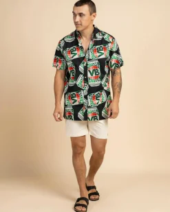 Victor Bravo's Can 2 Short Sleeve Shirt Black New