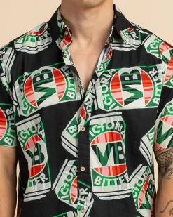 Victor Bravo's Can 2 Short Sleeve Shirt Black New