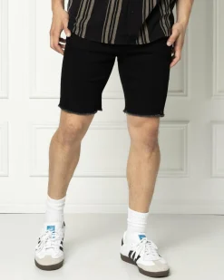 Lucid Candid Denim Walk Shorts Black Outlet