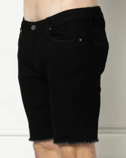 Lucid Candid Denim Walk Shorts Black Outlet