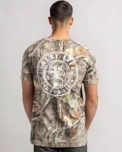 Salty Life Canopy T-Shirt Woodland Camo Sale