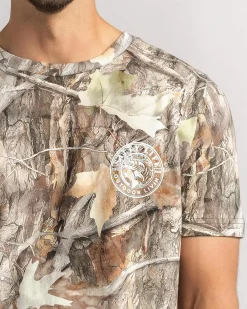 Salty Life Canopy T-Shirt Woodland Camo Sale