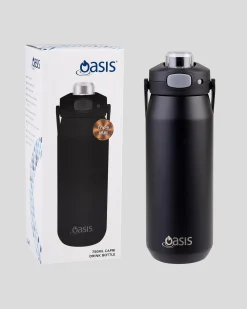 Oasis Capri 750ml Drink Bottle Black Outlet