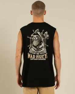 The Mad Hueys Captain Ship Faced Muscle Tank Black