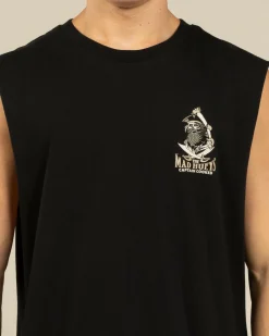 The Mad Hueys Captain Ship Faced Muscle Tank Black
