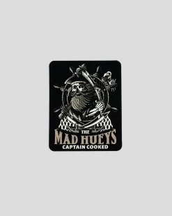 The Mad Hueys Captain Ship Faced Sticker Black Outlet