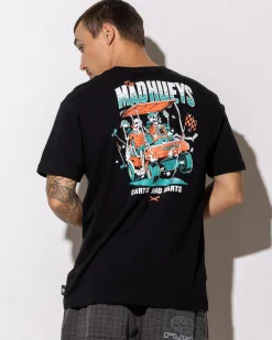The Mad Hueys Carts And Darts T-Shirt Black New