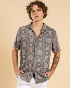 Lucid Casablanca Short Sleeve Shirt Black Clearance