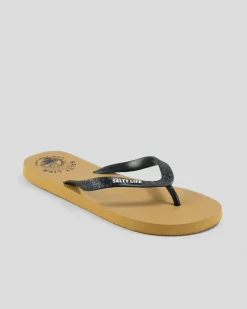 Salty Life Catching Bait Thongs Tan/black New