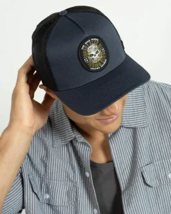 The Mad Hueys Caught Fk All Twill Trucker Cap Navy Hot