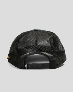 The Mad Hueys Caught Fk All Twill Trucker Cap Navy Hot