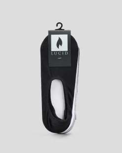 Lucid Certain Invisible Socks 5 Pack White/black/grey Clearance