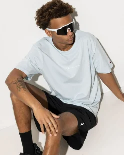 Champion Script Tonal T-Shirt Silence Blue Hot
